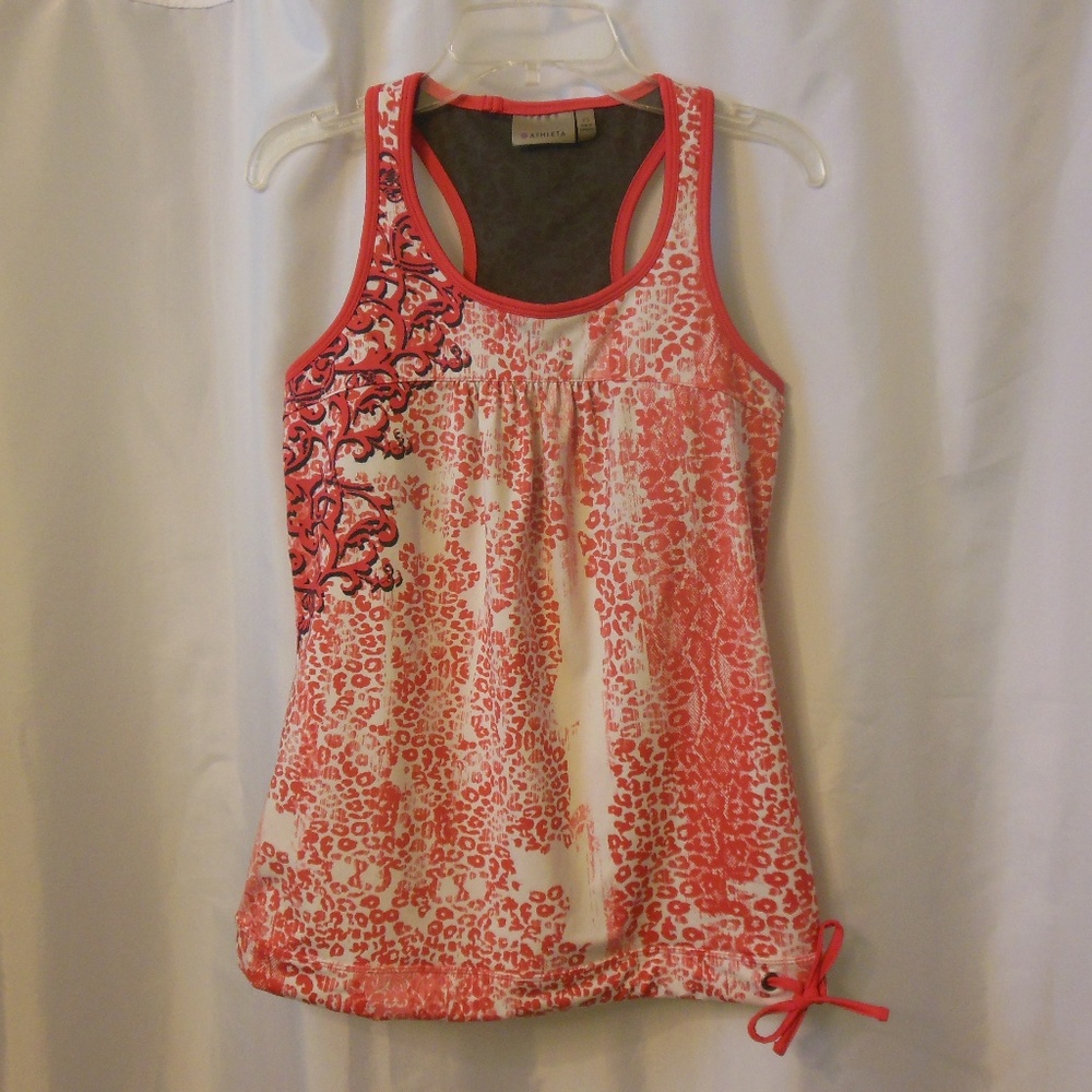 Athleta Pink Racerback Tank with bra  Size XS
